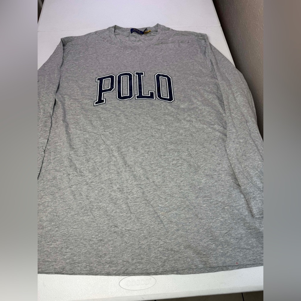 NEW Ralph Lauren Long Sleeve T-Shirt Cotton Grey Heather Big & Tall Men’s SZ 2XB - Picture 5 of 9